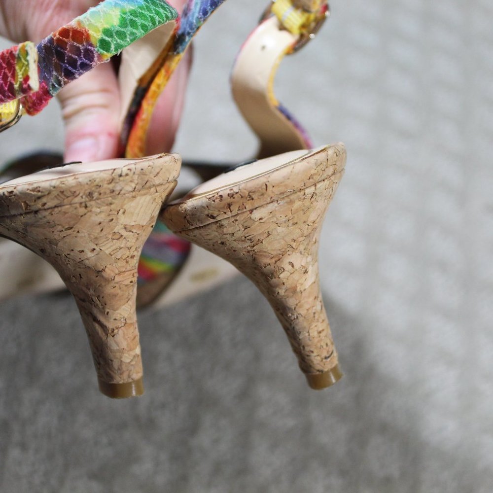 Alex Marie Size 7.5 Tie Dye Snakeskin 2.5" Heels - Picture 5 of 6